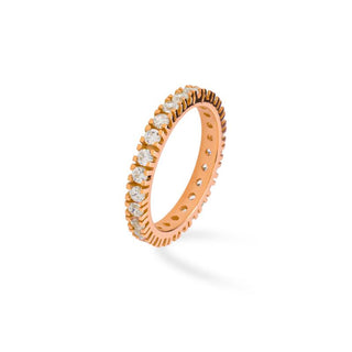 Anello Fabiani eternity in oro rosa 18Kt con zirconi - Fabiani Gioiellerie