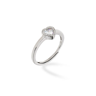 Anello Fabiani in Argento 925 con Cuore in Zircone