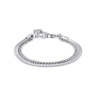 BRACCIALE DONNA IN ACCIAIO SNAKE DOPPIA MAGLIA - Fabiani Gioiellerie