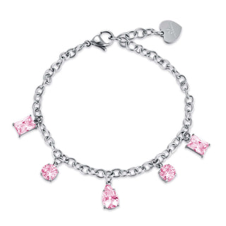 BRACCIALE DONNA IN ACCIAIO CON CRISTALLI - Fabiani Gioiellerie