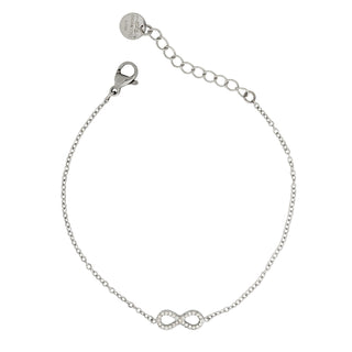 Meridien Jewels Infinity Steel Bracelet