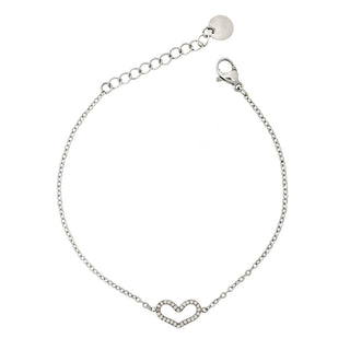 Meridien Jewels Steel Bracelet with Heart