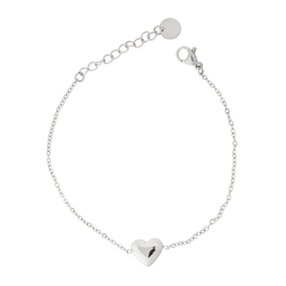 Bracciale Meridien Jewels in Acciaio ciondolo Cuore