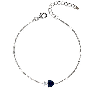 Bracciale Fabiani in argento 925 con zircone blu