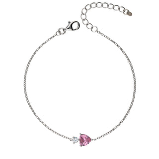 Bracciale Fabiani in argento 925 con zircone rosa