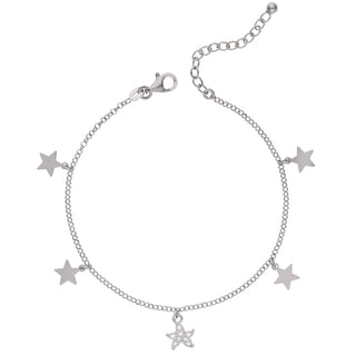 Bracciale Fabiani con pendenti stelle in argento 925 - Fabiani Gioiellerie