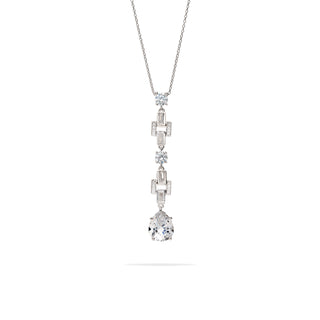 Collana Fabiani pendente in argento 925 con zirconi