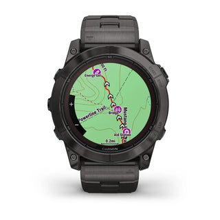 GARMIN fēnix® 7X Pro – Sapphire Solar Edition - Carbon Gray DLC Titanium con bracciale Vented Titanium